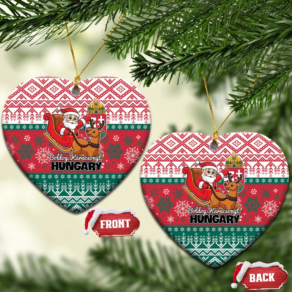 Hungary Christmas Ceramic Ornament Magyarorszag Boldog Karacsonyt LT01