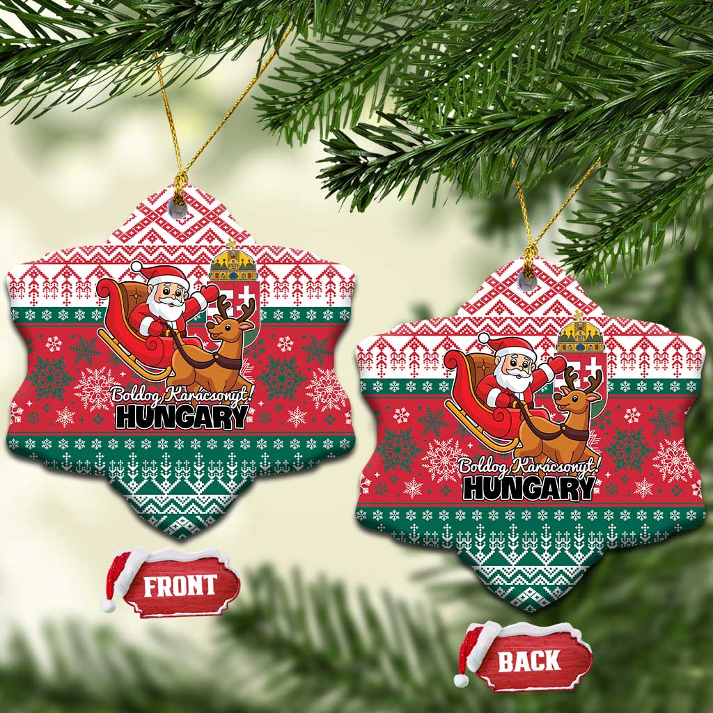 Hungary Christmas Ceramic Ornament Magyarorszag Boldog Karacsonyt LT01