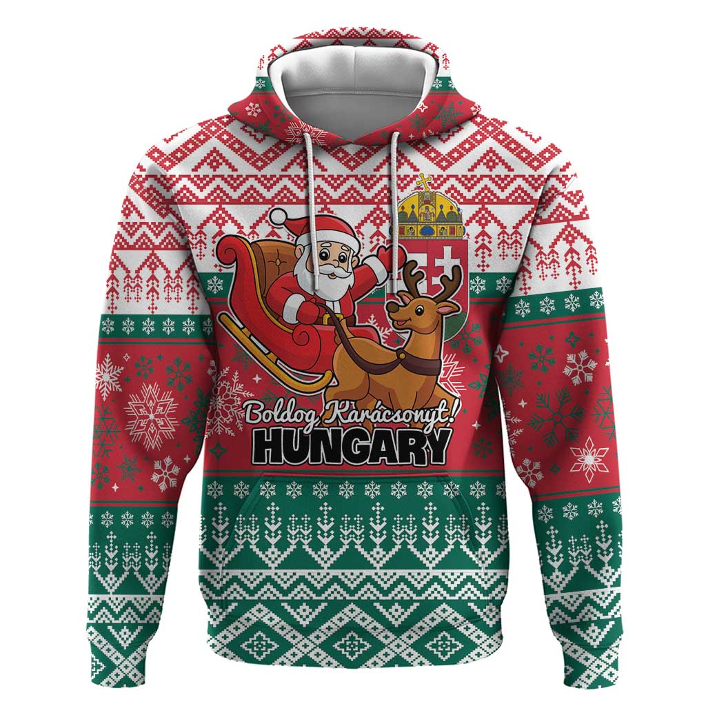 Personalized Hungary Christmas Hoodie Magyarorszag Boldog Karacsonyt LT01