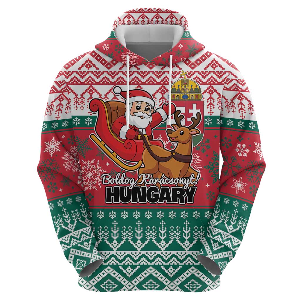 Personalized Hungary Christmas Hoodie Magyarorszag Boldog Karacsonyt LT01