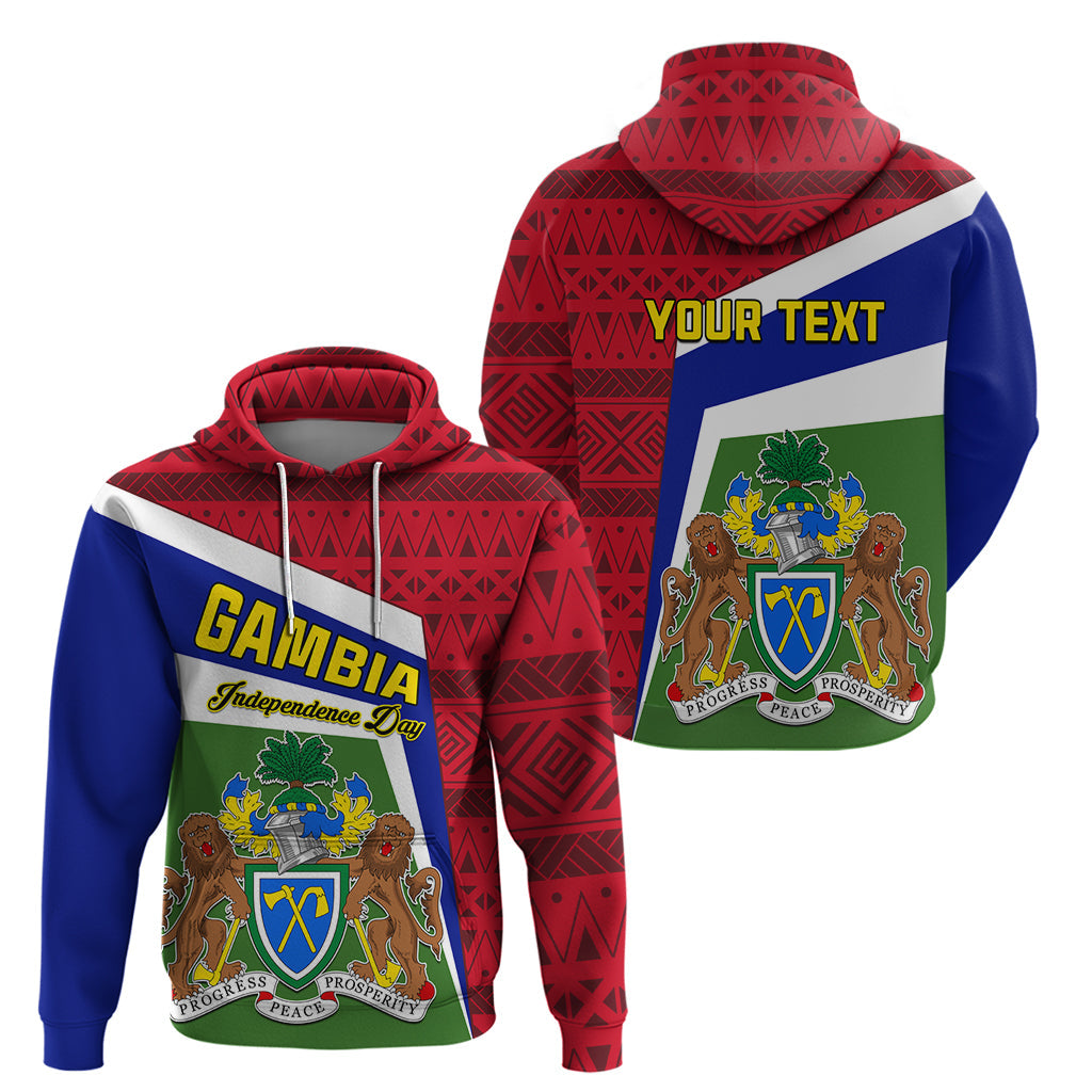 Gambia Independence Day Hoodie Coat Of Arms African Pattern LT01