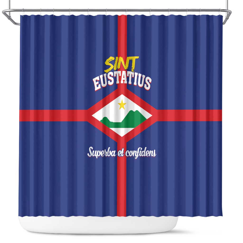 Sint Eustatius Shower Curtain Statia Superba et Confidens LT01