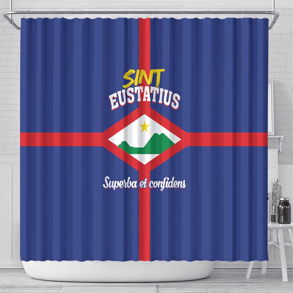 Sint Eustatius Shower Curtain Statia Superba et Confidens LT01