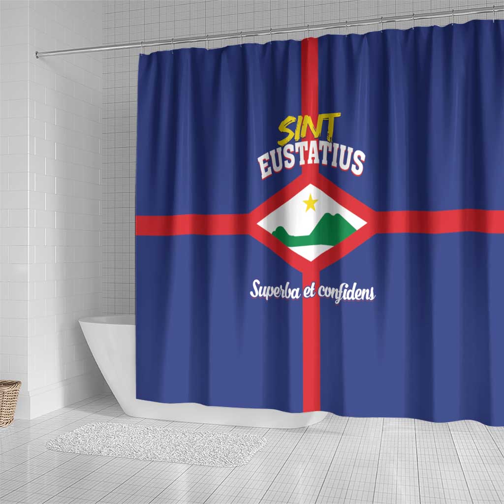 Sint Eustatius Shower Curtain Statia Superba et Confidens LT01