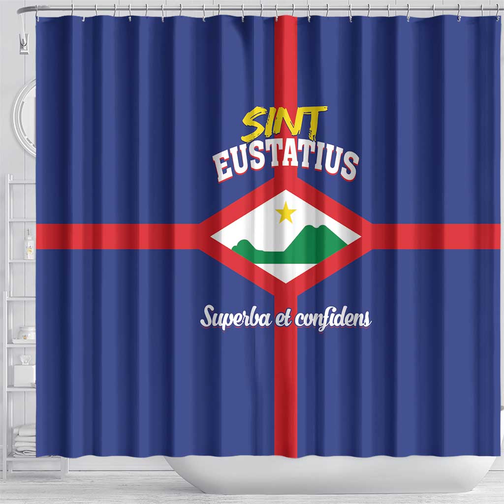 Sint Eustatius Shower Curtain Statia Superba et Confidens LT01