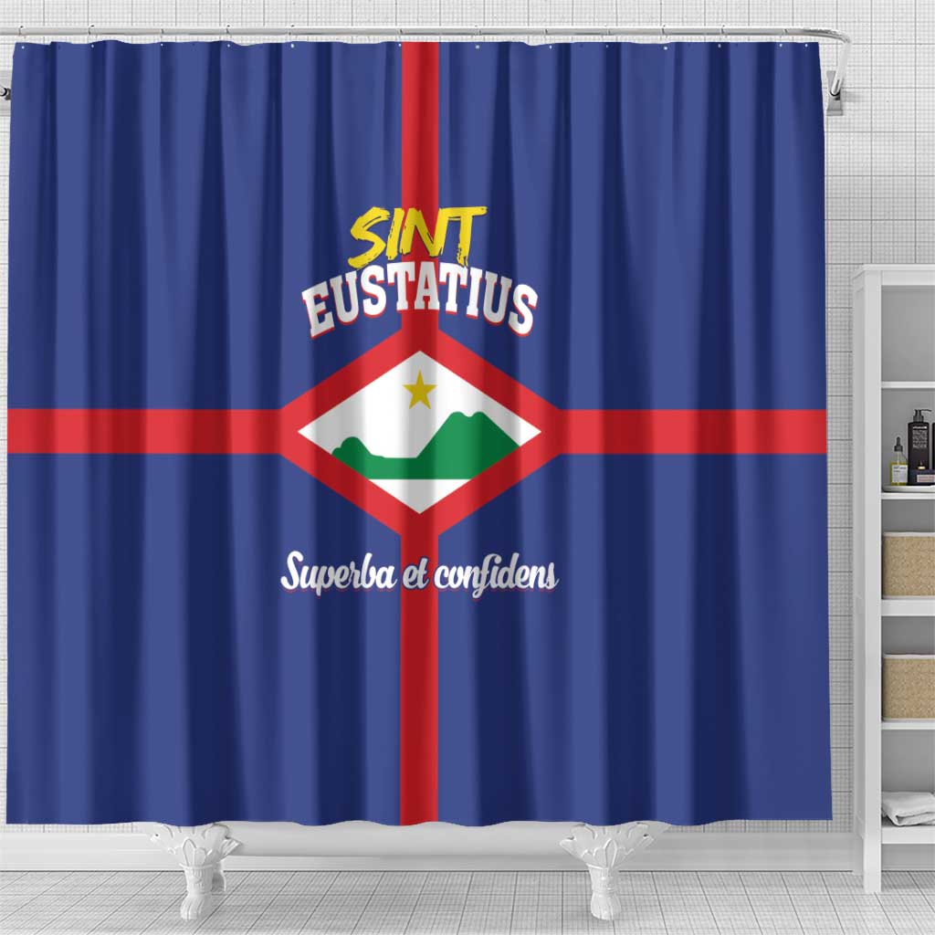 Sint Eustatius Shower Curtain Statia Superba et Confidens LT01