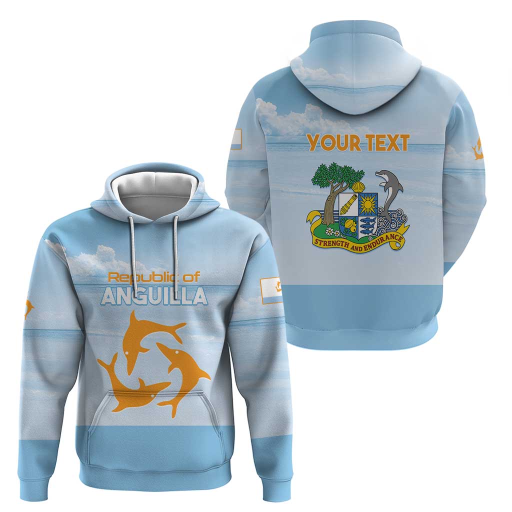 Personalized Republic of Anguilla Hoodie Strength and Endurance LT01