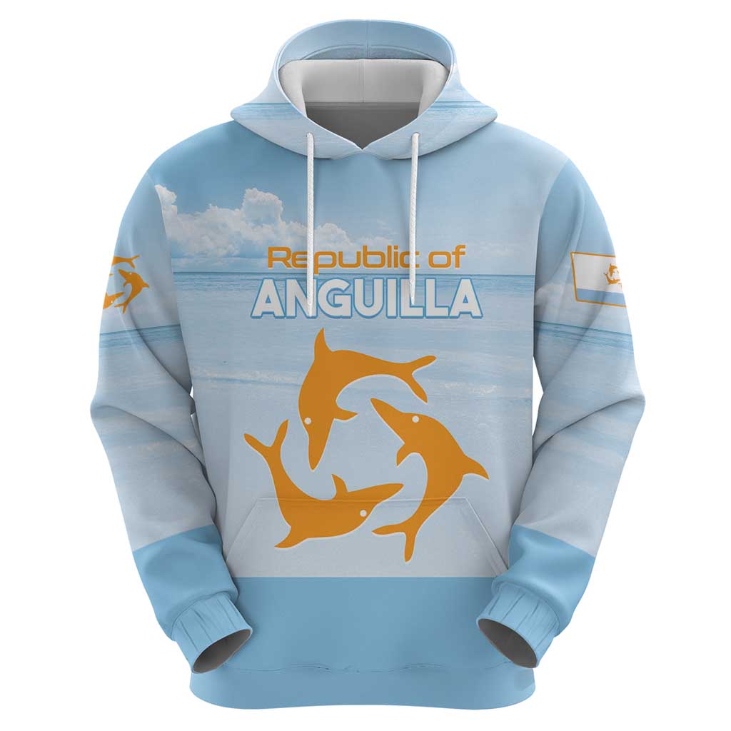 Personalized Republic of Anguilla Hoodie Strength and Endurance LT01