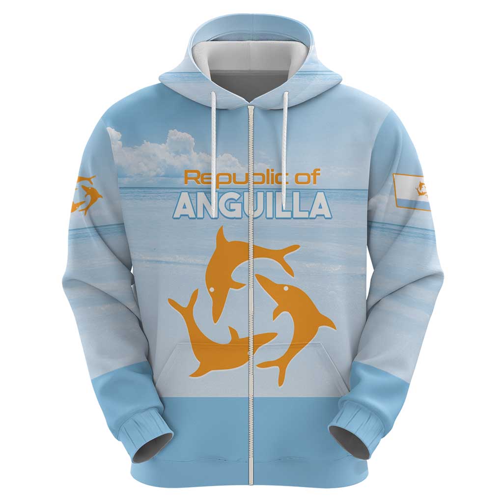 Personalized Republic of Anguilla Hoodie Strength and Endurance LT01