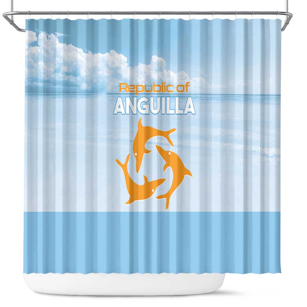 Republic of Anguilla Shower Curtain Strength and Endurance LT01