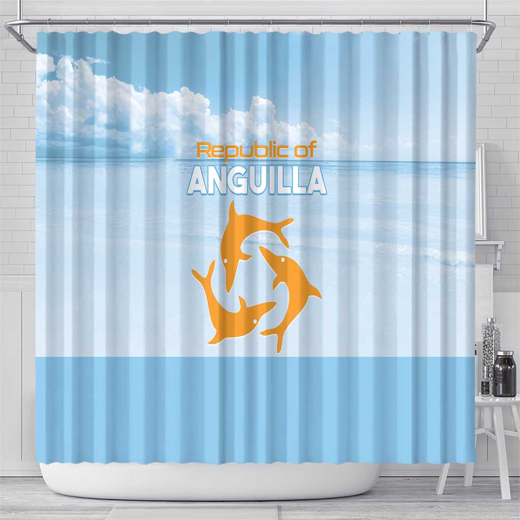 Republic of Anguilla Shower Curtain Strength and Endurance LT01
