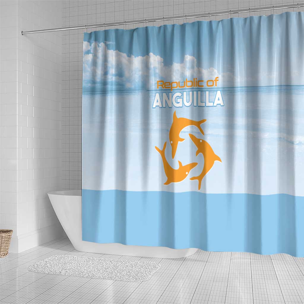 Republic of Anguilla Shower Curtain Strength and Endurance LT01