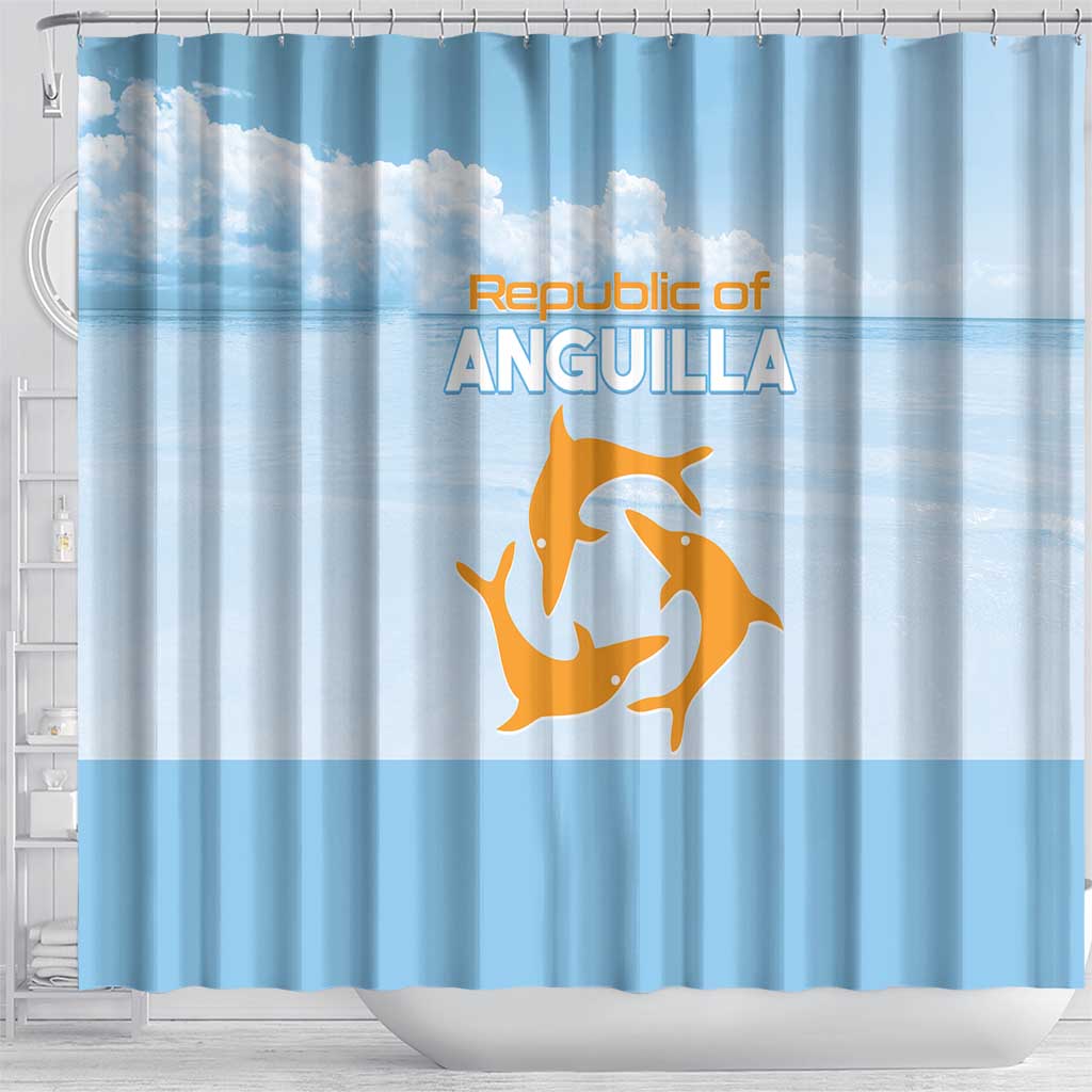 Republic of Anguilla Shower Curtain Strength and Endurance LT01