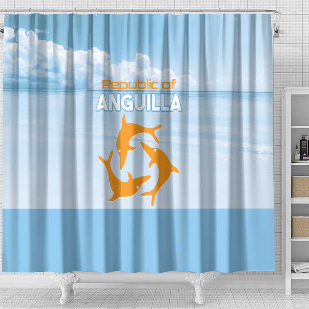 Republic of Anguilla Shower Curtain Strength and Endurance LT01