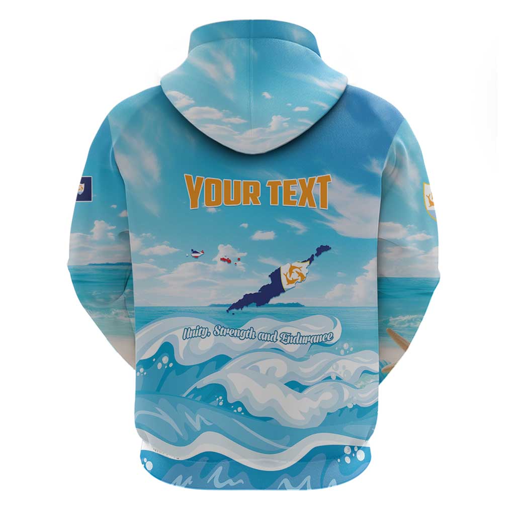 Personalized Anguilla Hoodie Three Orange Gold Natural Dolphins LT01