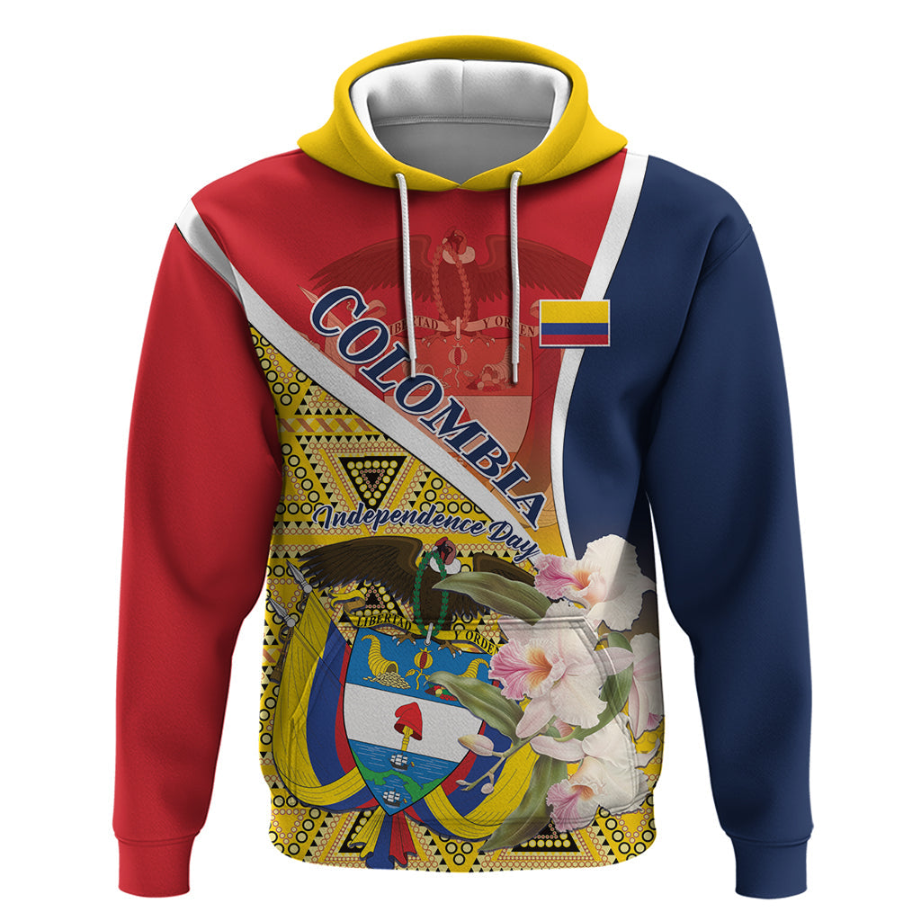 Colombia Independence Day Hoodie Libertad y Orden Colombian Pattern LT01