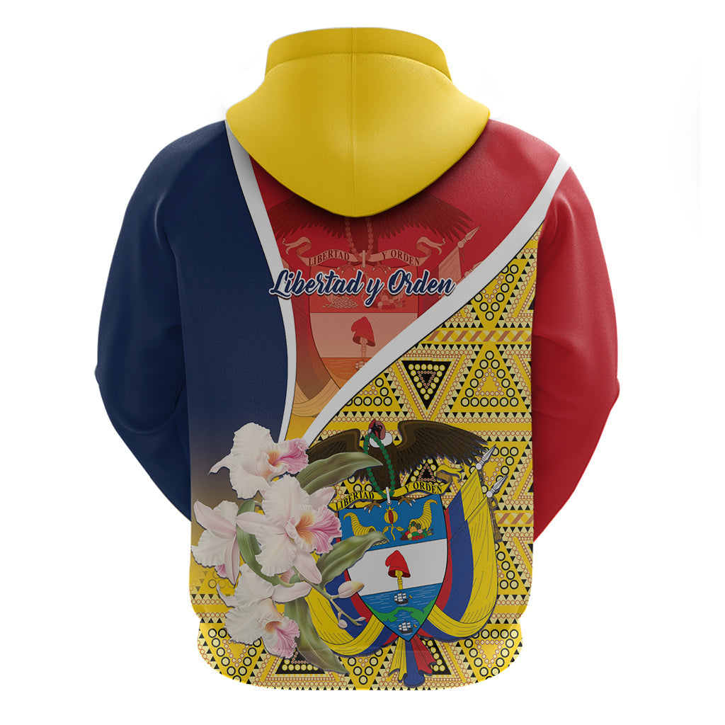 Colombia Independence Day Hoodie Libertad y Orden Colombian Pattern LT01