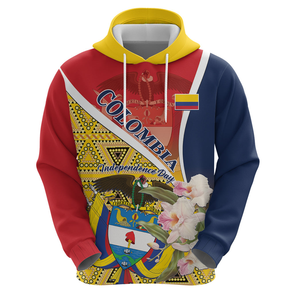 Colombia Independence Day Hoodie Libertad y Orden Colombian Pattern LT01