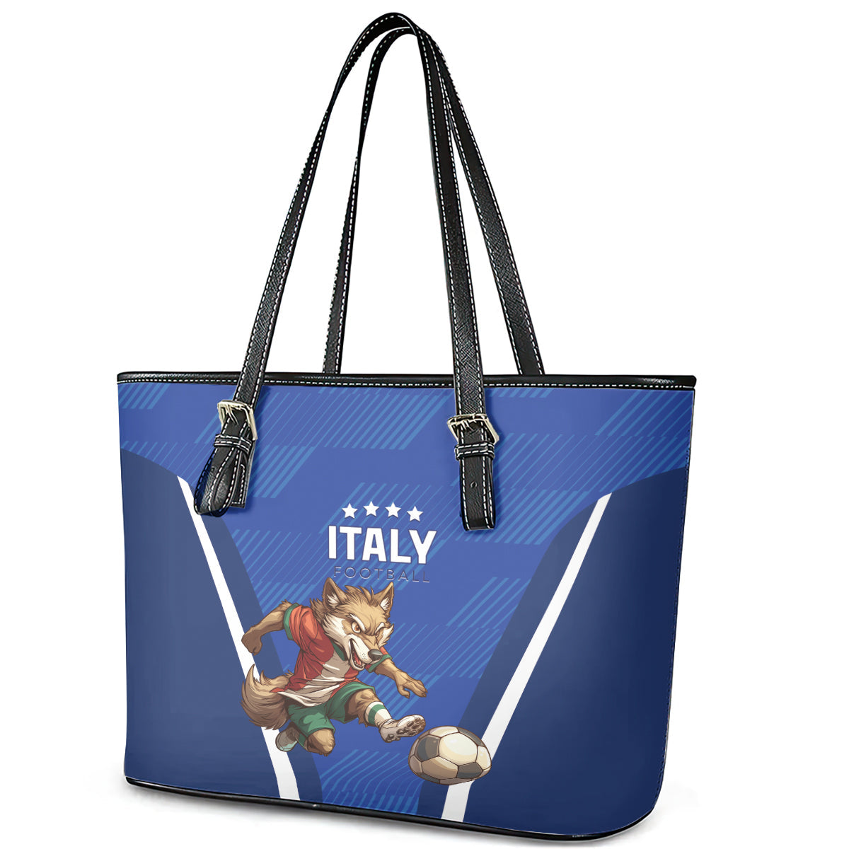Italy 2024 Football Leather Tote Bag 2024 Go Gli Azzurri LT01