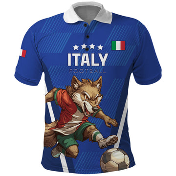 Custom Italy 2024 Football Polo Shirt 2024 Go Gli Azzurri LT01