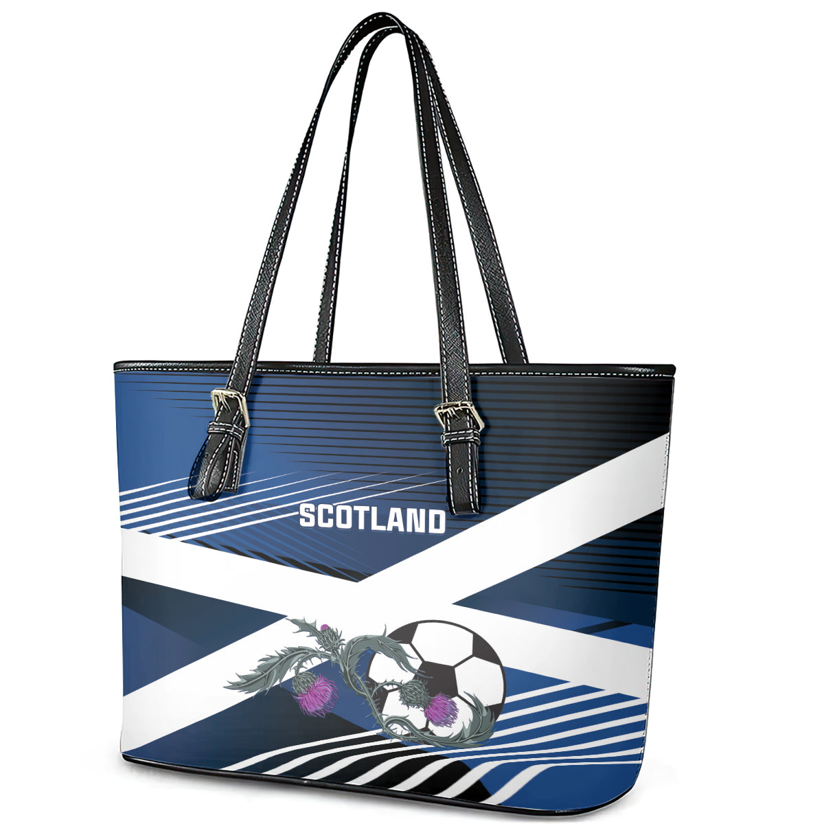 Scotland 2024 Football Leather Tote Bag 2024 Go Champions LT01