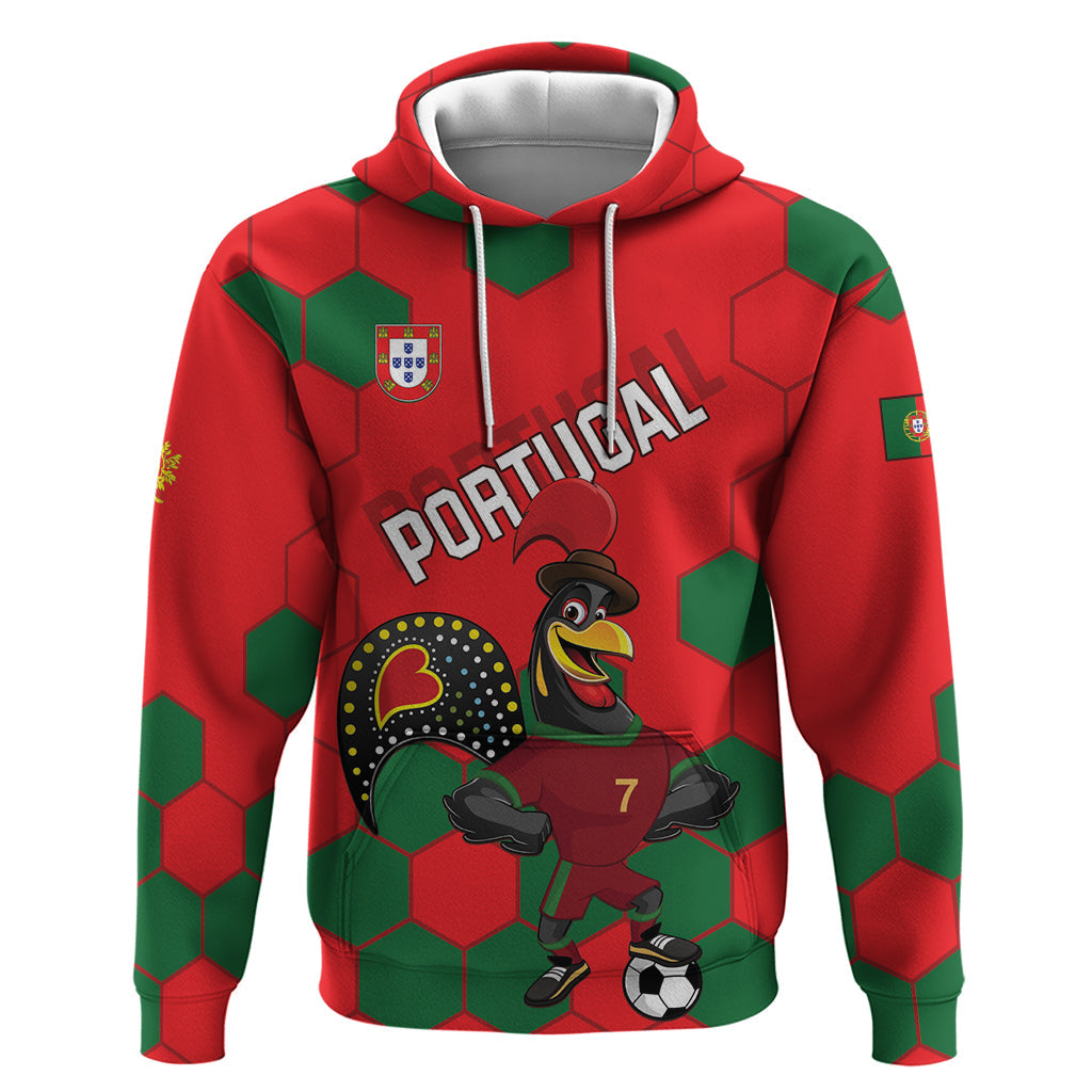 Custom Portugal 2024 Football Hoodie 2024 Go Champions LT01