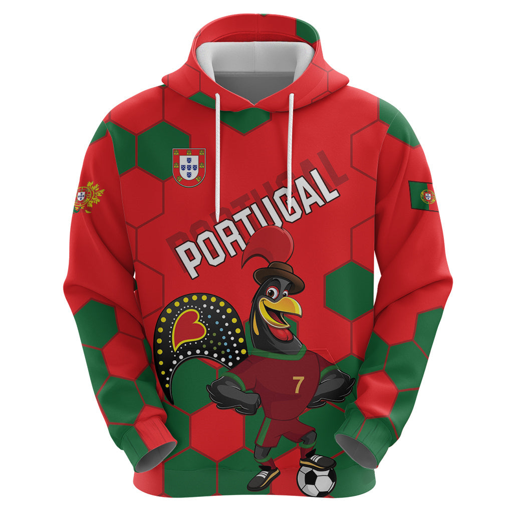 Custom Portugal 2024 Football Hoodie 2024 Go Champions LT01