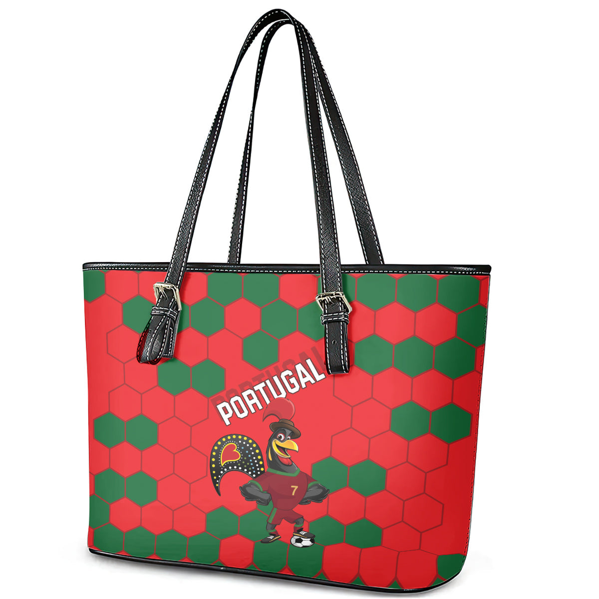 Portugal 2024 Football Leather Tote Bag 2024 Go Champions LT01