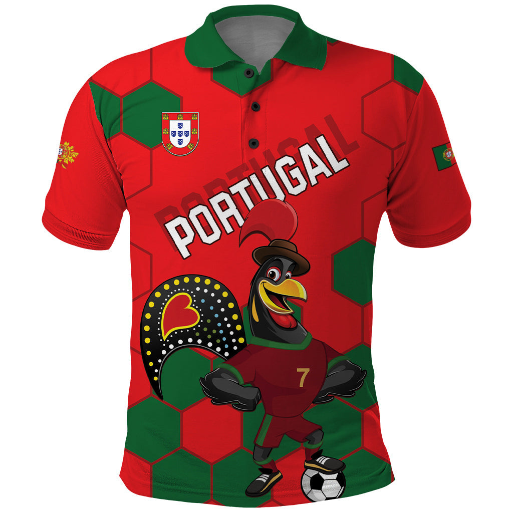 Custom Portugal 2024 Football Polo Shirt 2024 Go Champions LT01
