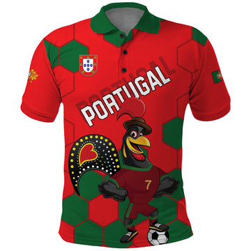 Custom Portugal 2024 Football Polo Shirt 2024 Go Champions LT01