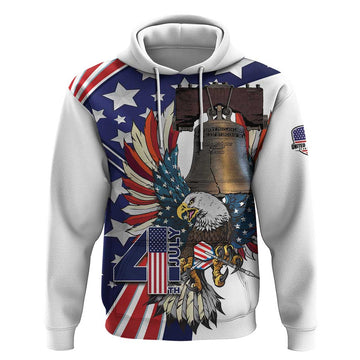 Personalized USA 4th Of July Hoodie United State Eagle Liberty Bell LT01