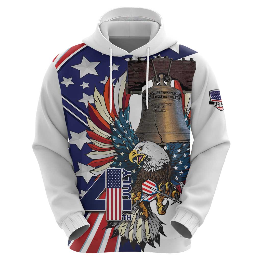 Personalized USA 4th Of July Hoodie United State Eagle Liberty Bell LT01
