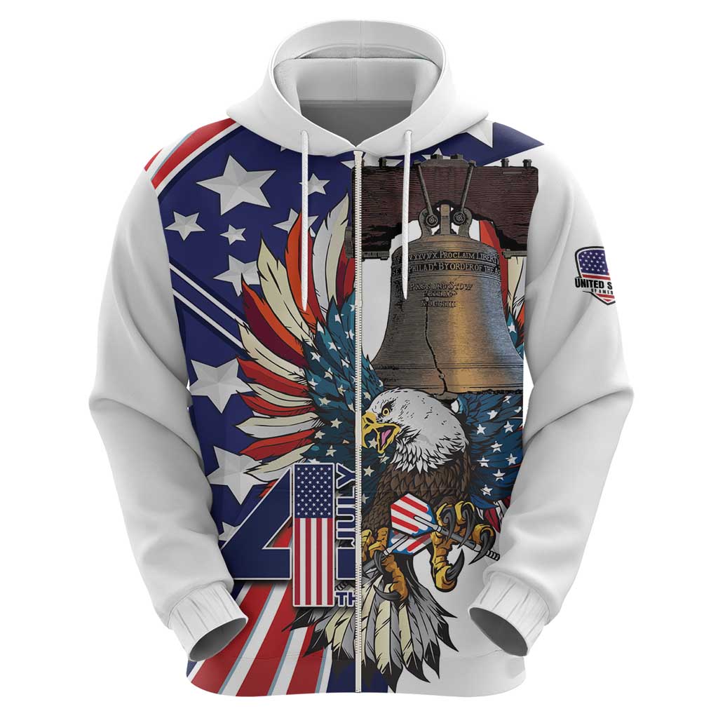 Personalized USA 4th Of July Hoodie United State Eagle Liberty Bell LT01
