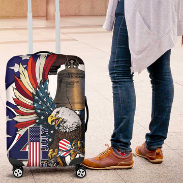 USA 4th Of July Luggage Cover United State Eagle Liberty Bell LT01