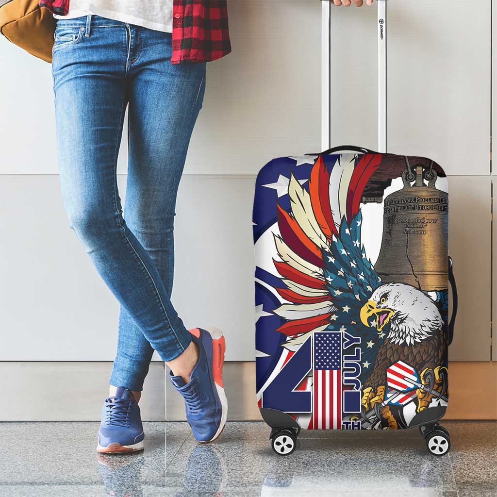 USA 4th Of July Luggage Cover United State Eagle Liberty Bell LT01