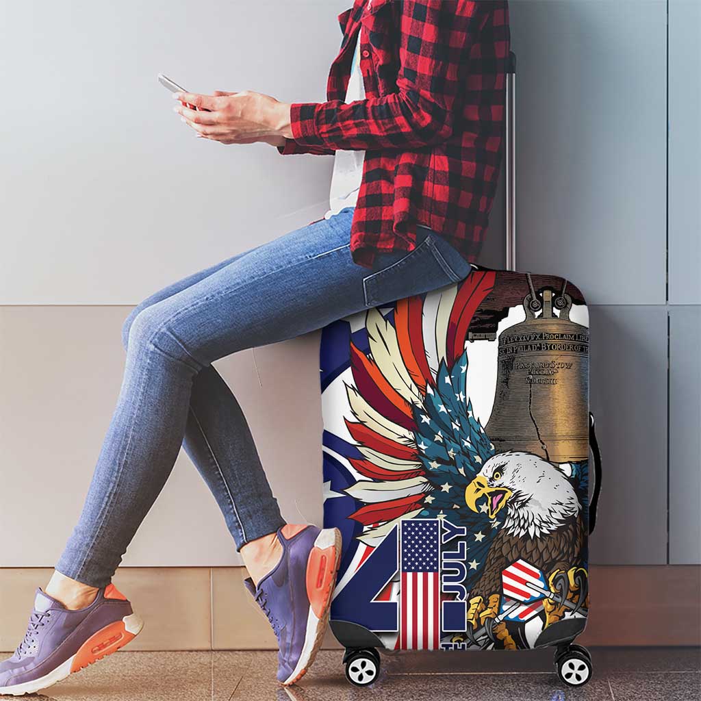 USA 4th Of July Luggage Cover United State Eagle Liberty Bell LT01
