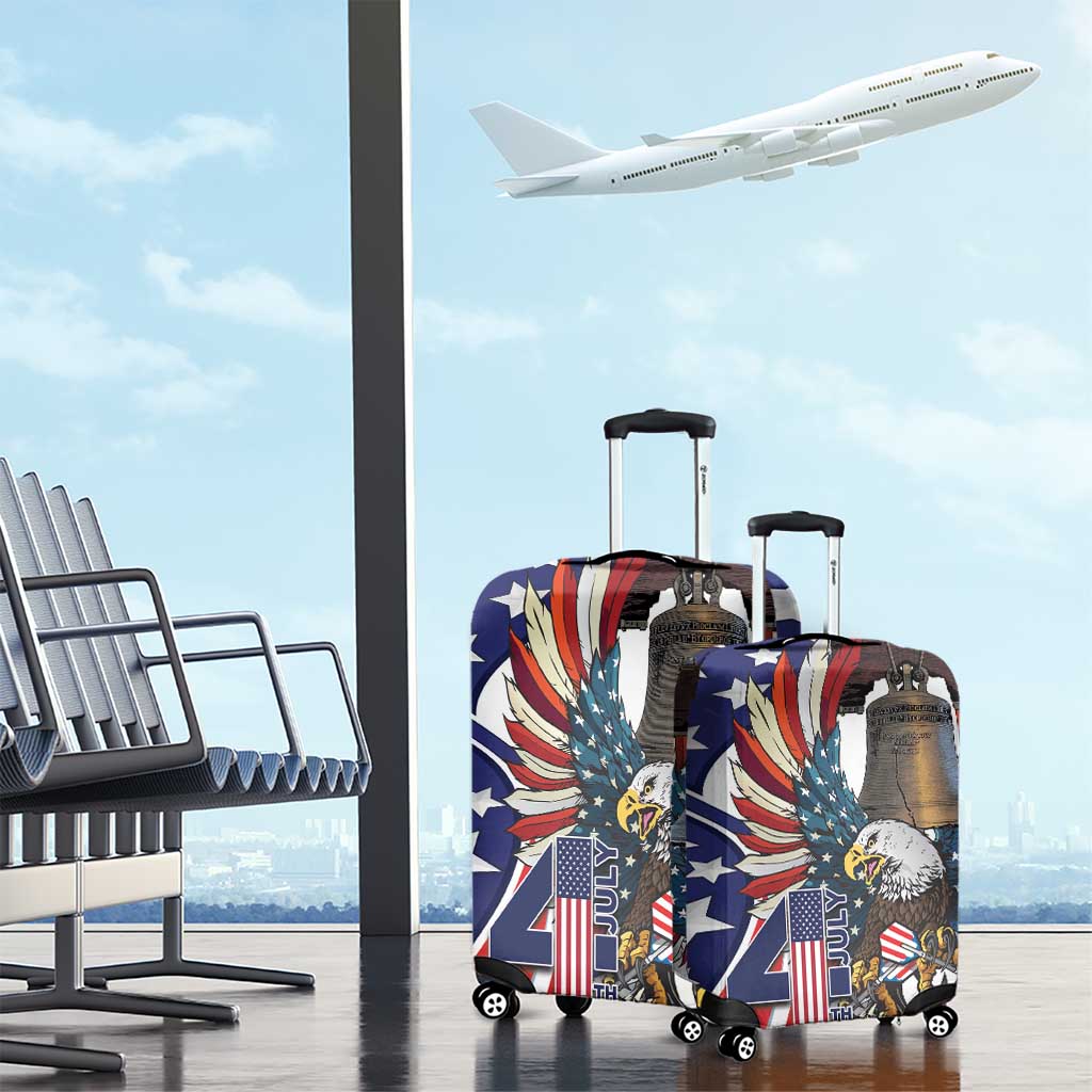 USA 4th Of July Luggage Cover United State Eagle Liberty Bell LT01