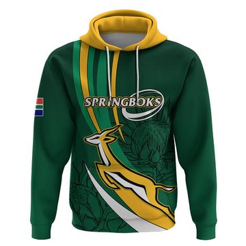 Personalised South Africa Rugby Hoodie Springboks Go Champions World Cup 2023 LT01