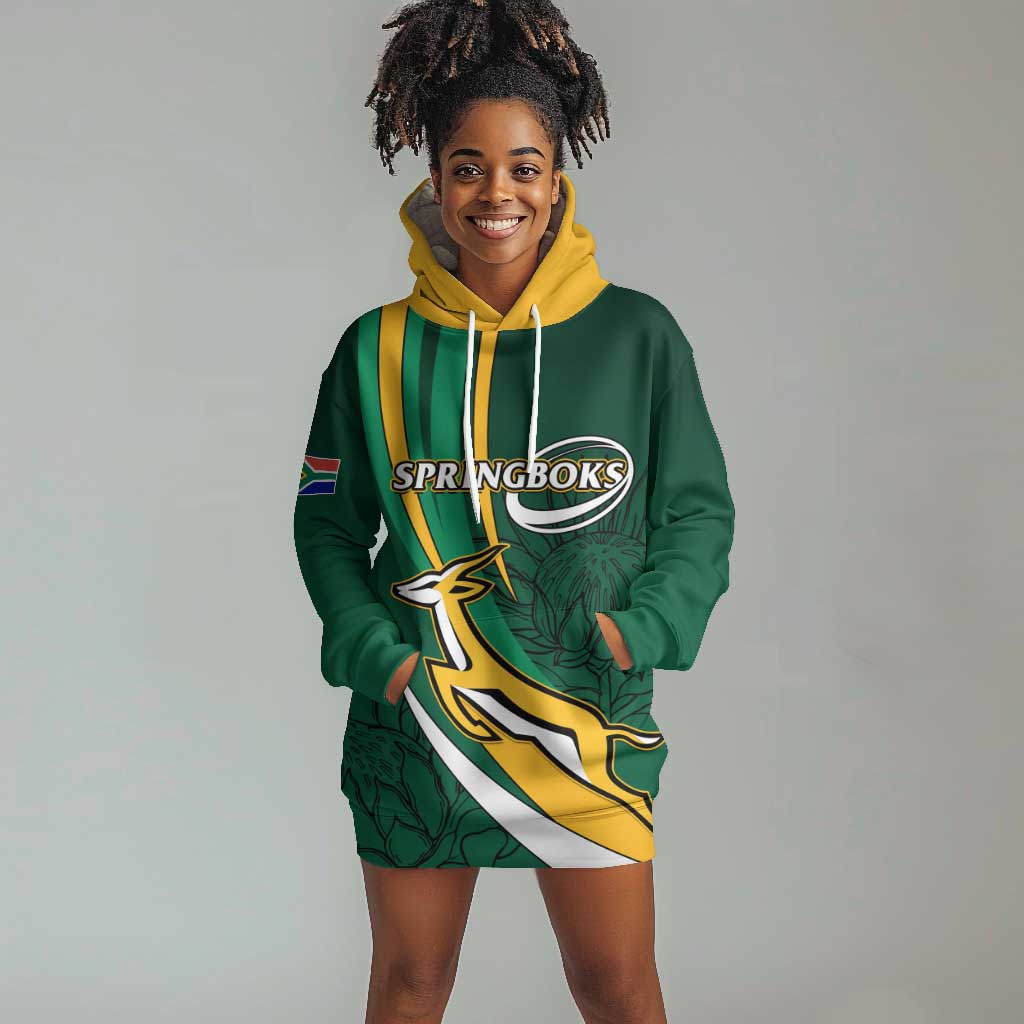 Personalized South Africa Rugby Hoodie Dress - Springboks Go Champions, World Cup LT01