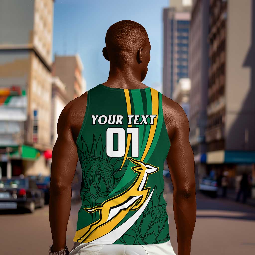 Personalized South Africa Rugby Men Tank Top - Springboks Go Champions, World Cup LT01