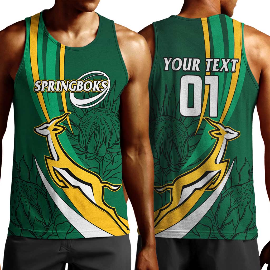 Personalized South Africa Rugby Men Tank Top - Springboks Go Champions, World Cup LT01