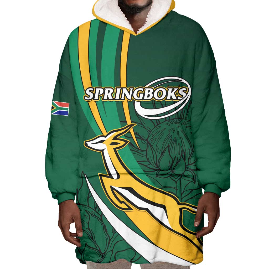 Personalized South Africa Rugby Wearable Blanket Hoodie - Springboks Go Champions, World Cup LT01