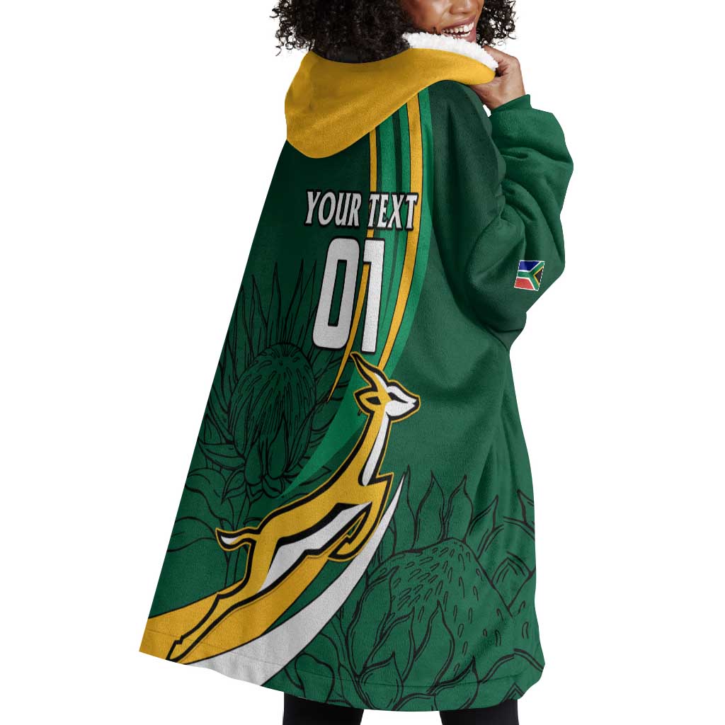 Personalized South Africa Rugby Wearable Blanket Hoodie - Springboks Go Champions, World Cup LT01