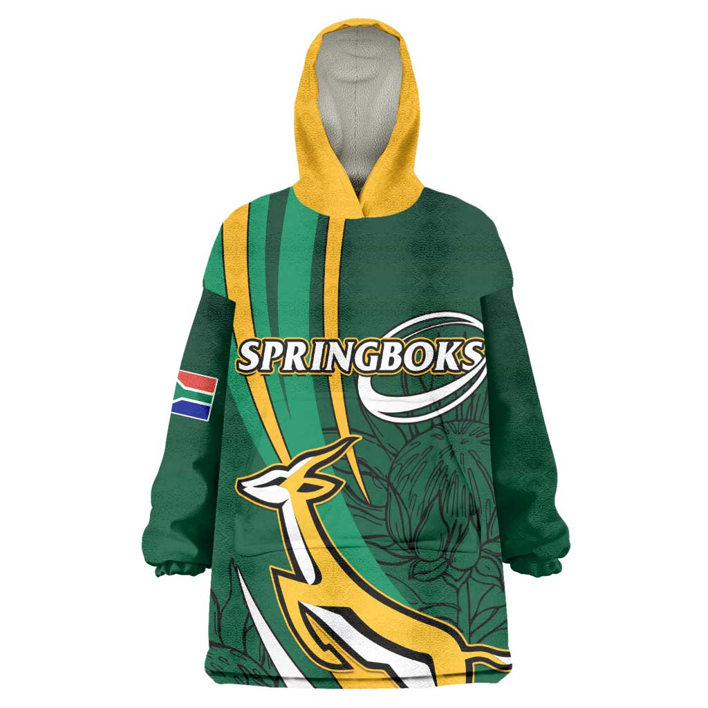 Personalized South Africa Rugby Wearable Blanket Hoodie - Springboks Go Champions, World Cup LT01