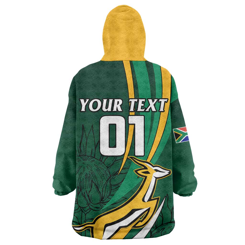 Personalized South Africa Rugby Wearable Blanket Hoodie - Springboks Go Champions, World Cup LT01
