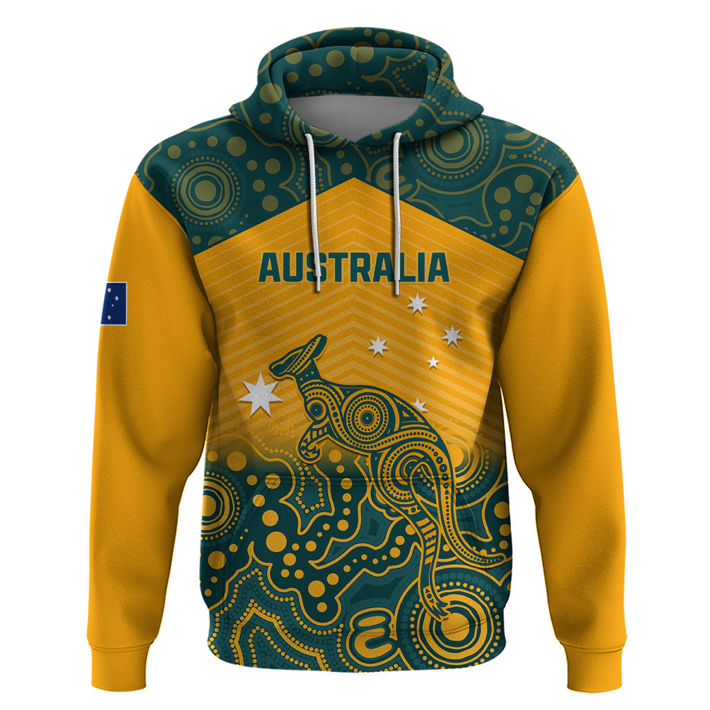 Australia Rugby Hoodie Wallabies Aboriginal Pattern LT01