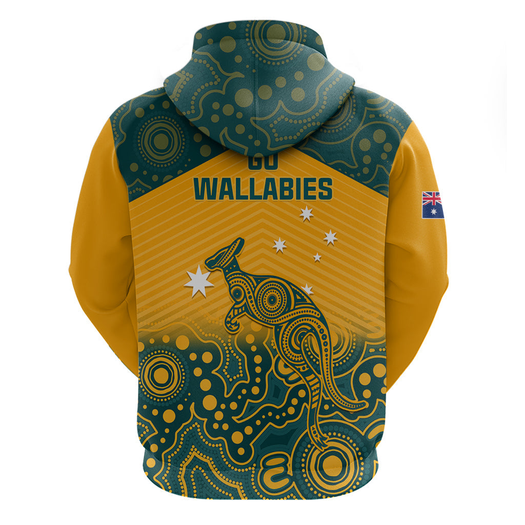 Australia Rugby Hoodie Wallabies Aboriginal Pattern LT01