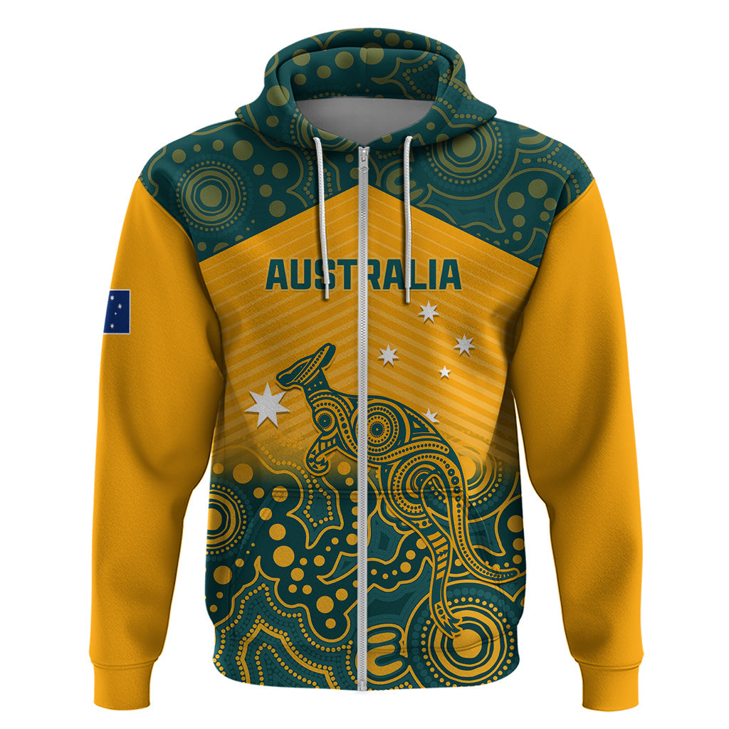 Australia Rugby Hoodie Wallabies Aboriginal Pattern LT01