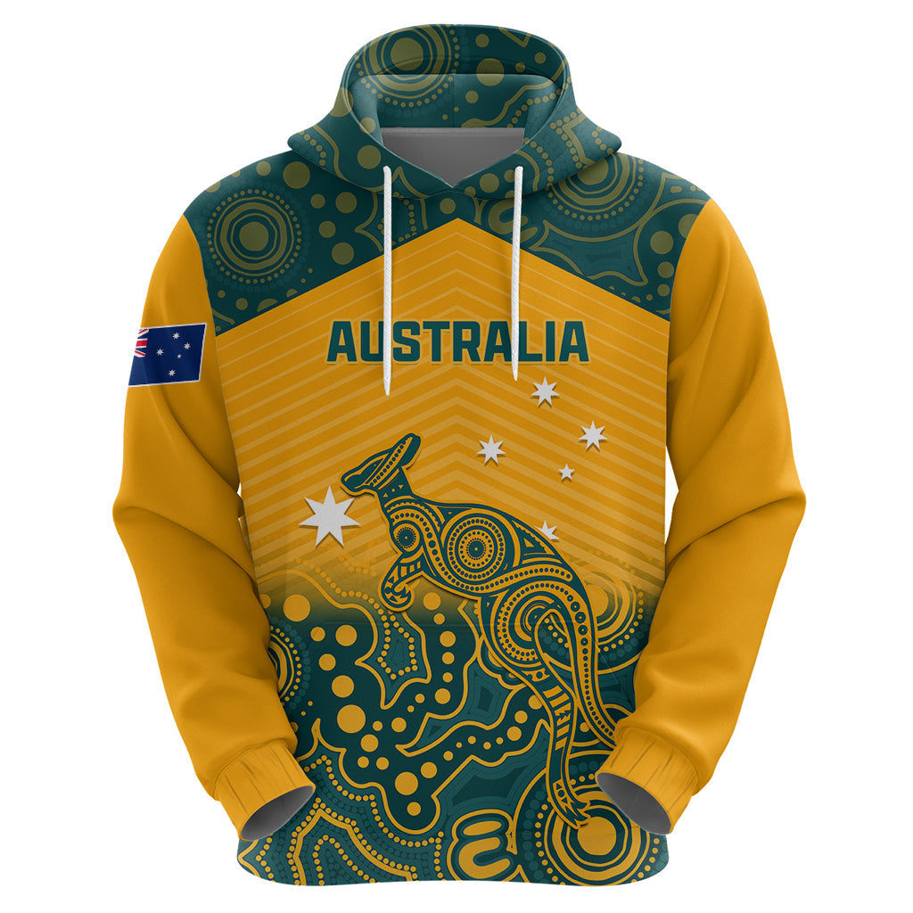 Australia Rugby Hoodie Wallabies Aboriginal Pattern LT01