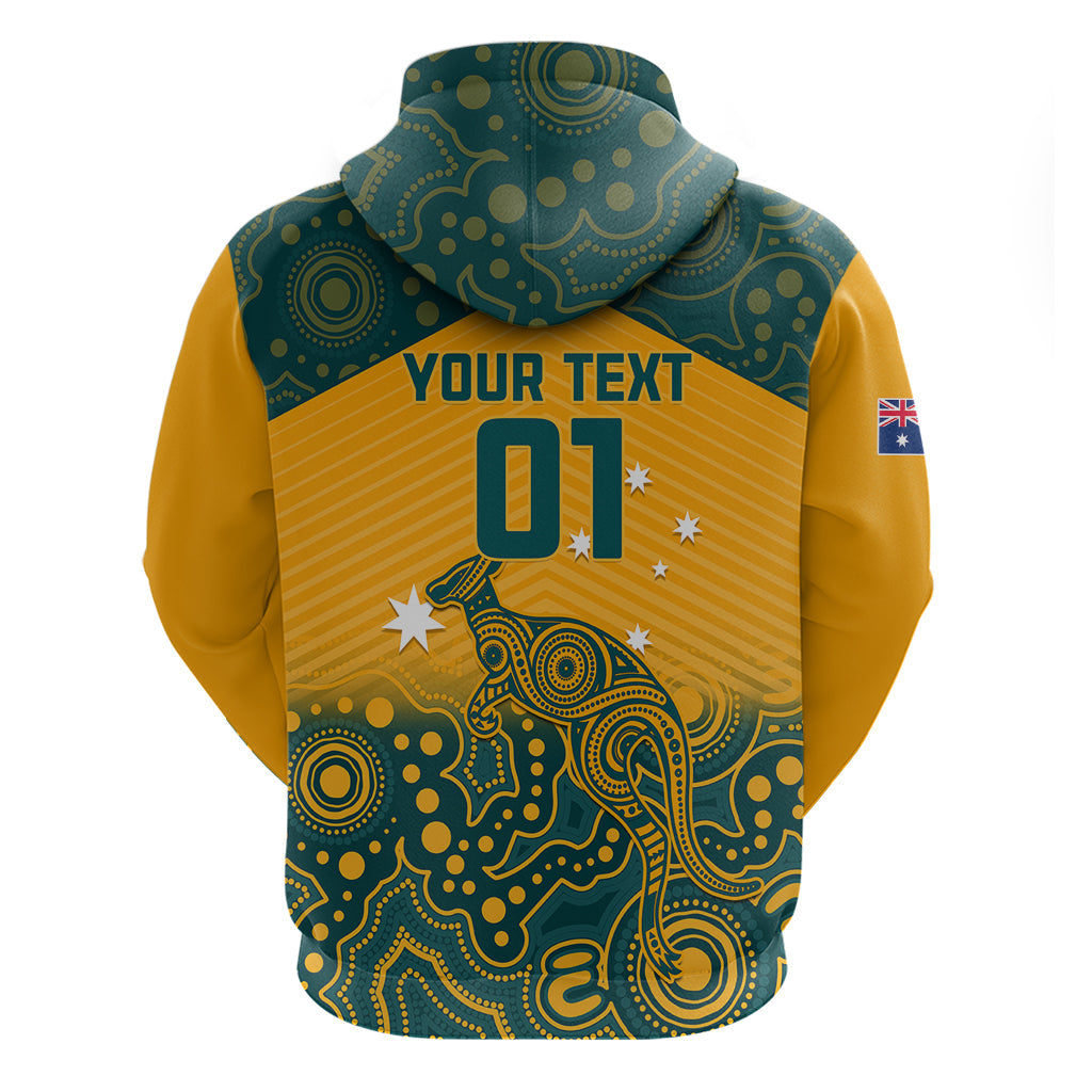 Custom Australia Rugby Hoodie Wallabies Aboriginal Pattern LT01